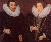 Hieronimo Custodis Sir John Harington and his wfie oil on canvas